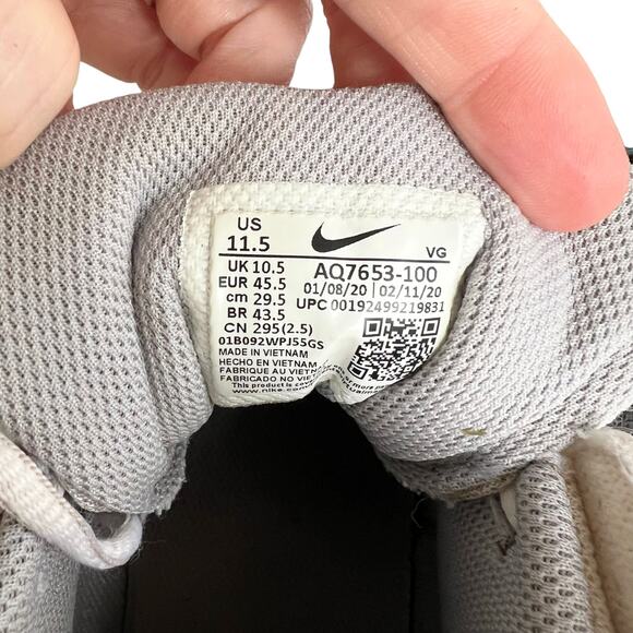 Nike Alpha Menace 2 Shark Football Cleats White Size 11.5 AQ7653-100 - Picture 11 of 13